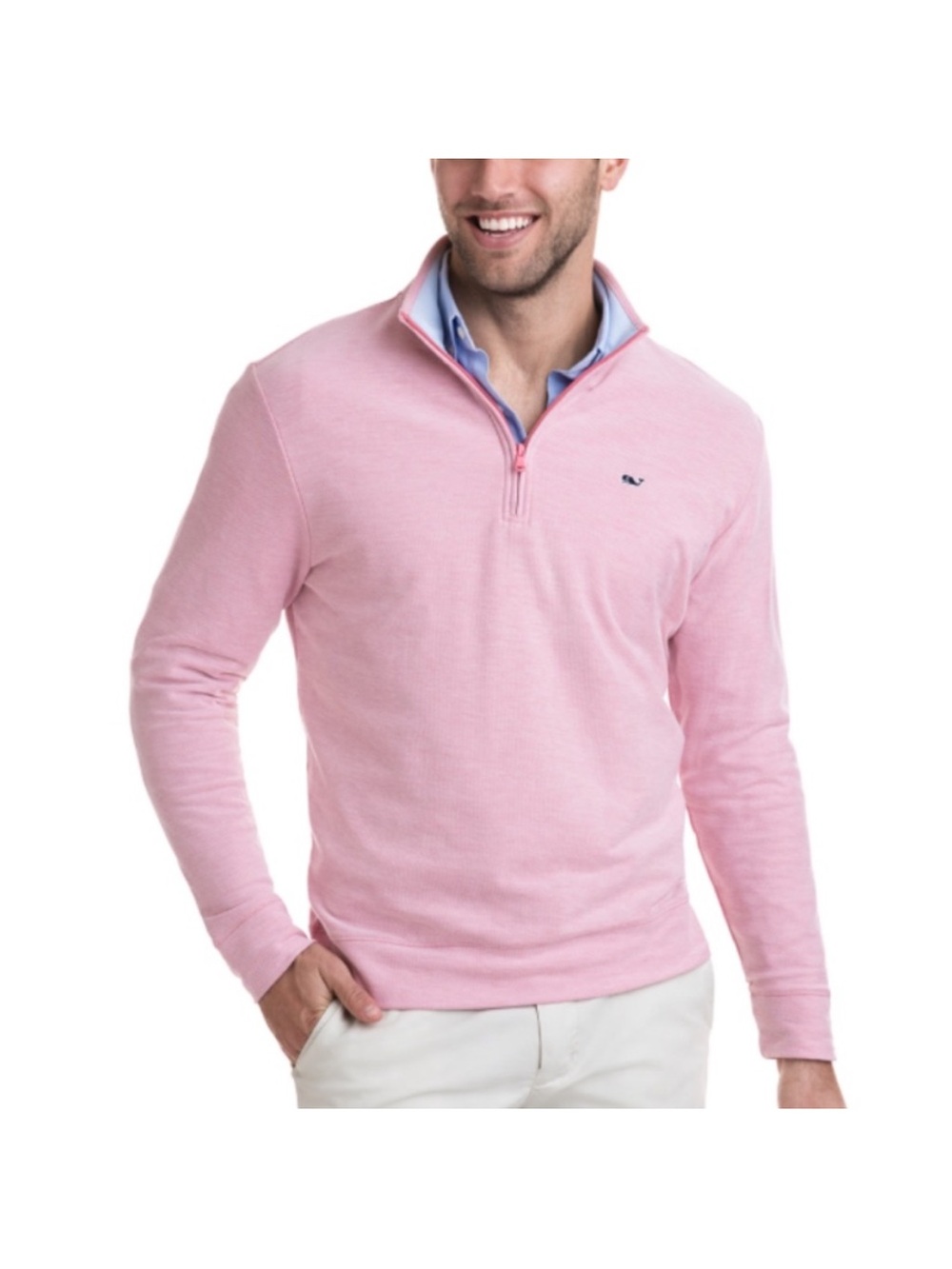 Vineyard Vines Saltwater Quarter Zip Pullover 100% Cotton Pima